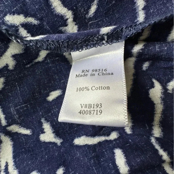 COLDWATER CREEK NWOT SLEEVELESS COTTON INDIGO BLUE PRINT SHIFT DRESS | XXL - Picture 9 of 10